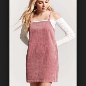 Forever 21 Pink Corduroy Tank Top Dress